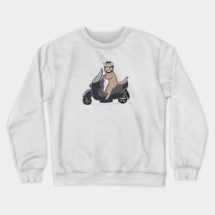 Biker cat Crewneck Sweatshirt